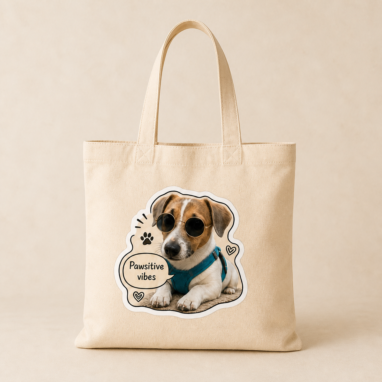 Totebag met Kai – Pawsitive vibes